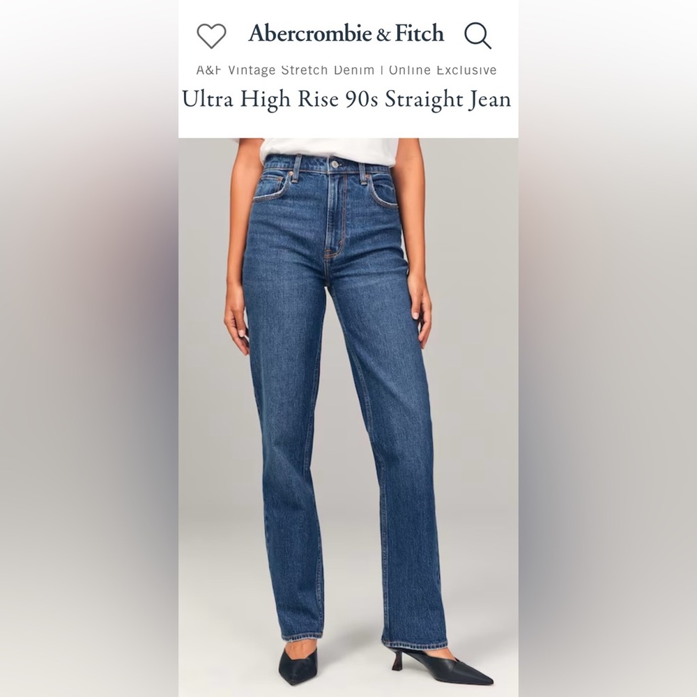 Abercrombie Ultra High Rise 90s Straight Jean Brand New